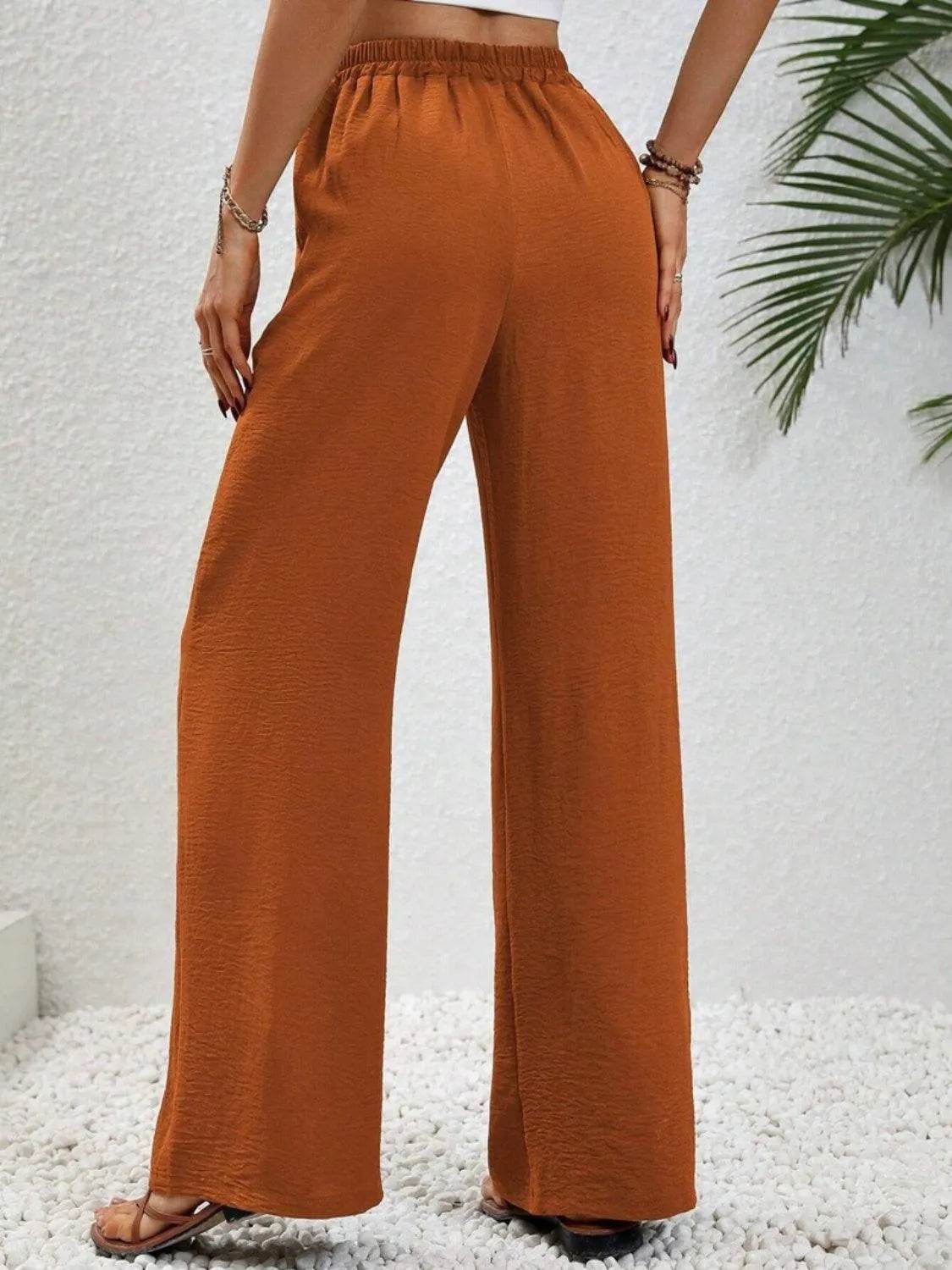Bona Fide Fashion - Wide Leg Drawstring Pants - Women Fashion - Bona Fide Fashion