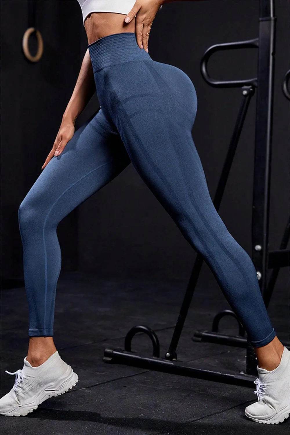 Bona Fide Fashion - Wide Waistband High Waist Active Leggings - Women Fashion - Bona Fide Fashion