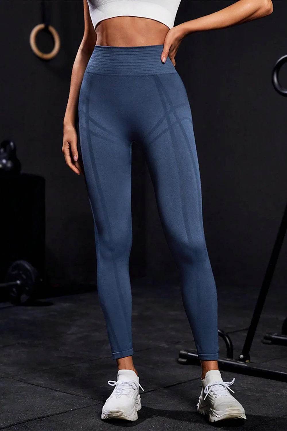 Bona Fide Fashion - Wide Waistband High Waist Active Leggings - Women Fashion - Bona Fide Fashion