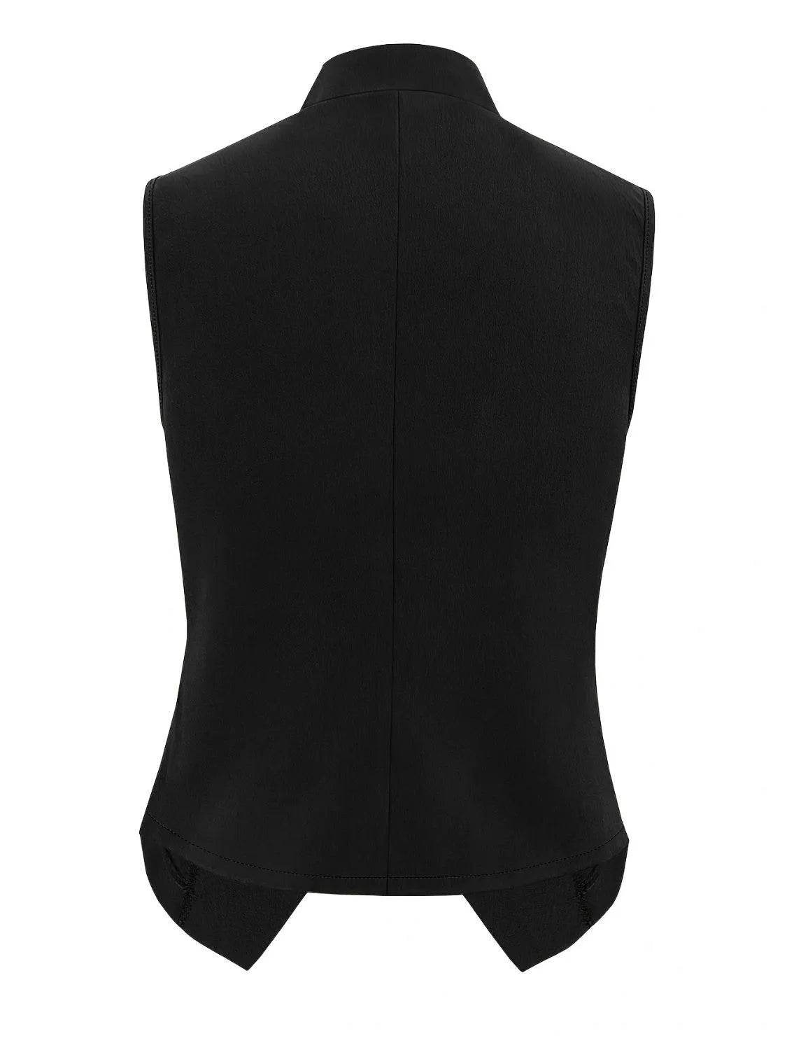 Button Up Surplice Vest - Bona Fide Fashion