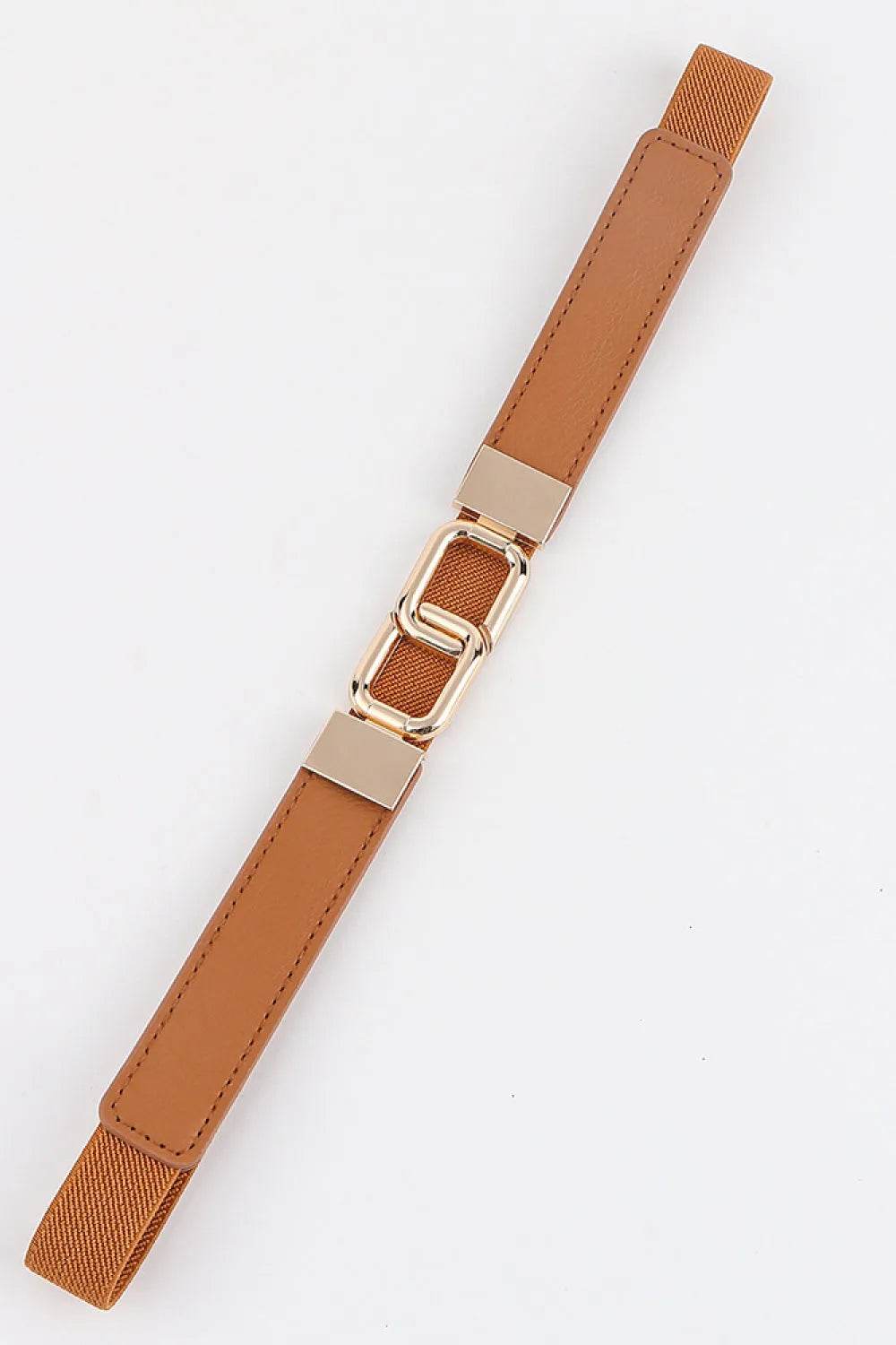 Geometric Double Buckle Elastic Belt - Bona Fide Fashion
