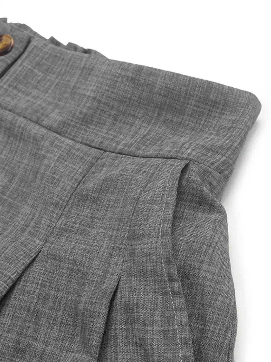 Perfee Frill Shorts with Pockets - Bona Fide Fashion