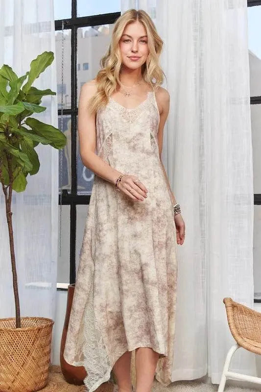 Adora Printed Spaghetti Strap Midi Dress – Lightweight Casual Summer Style - Bona Fide Fashion