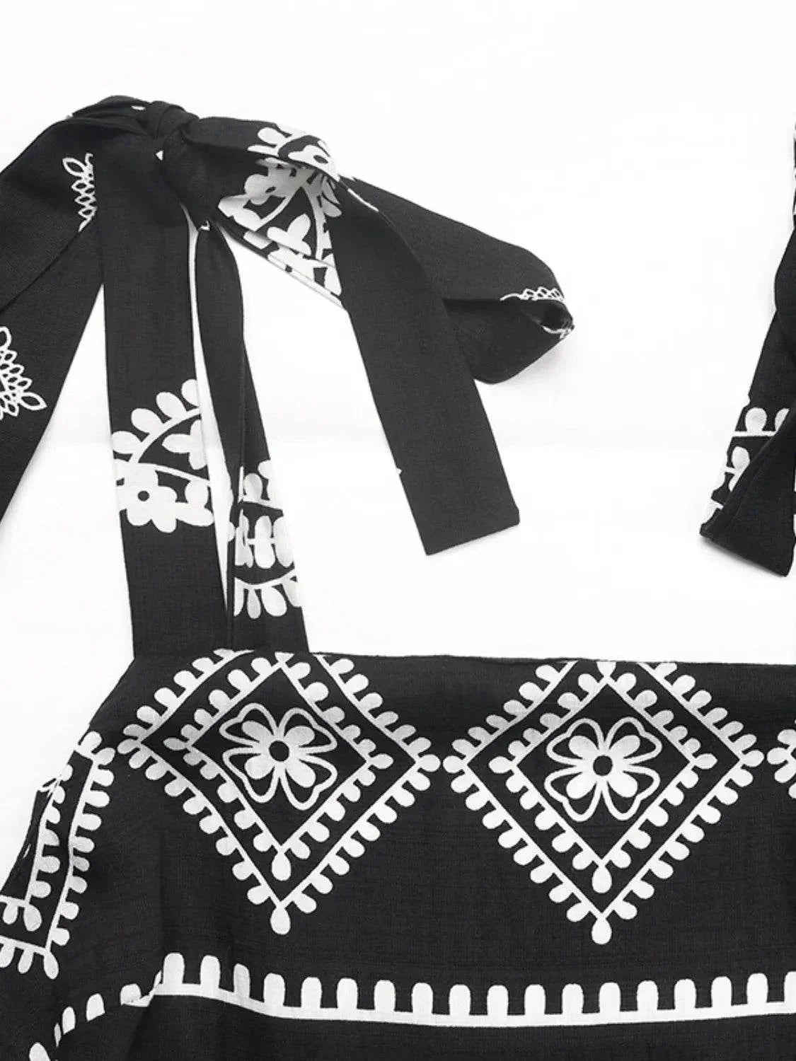 Printed Square Neck Maxi Cami Dress - Bona Fide Fashion