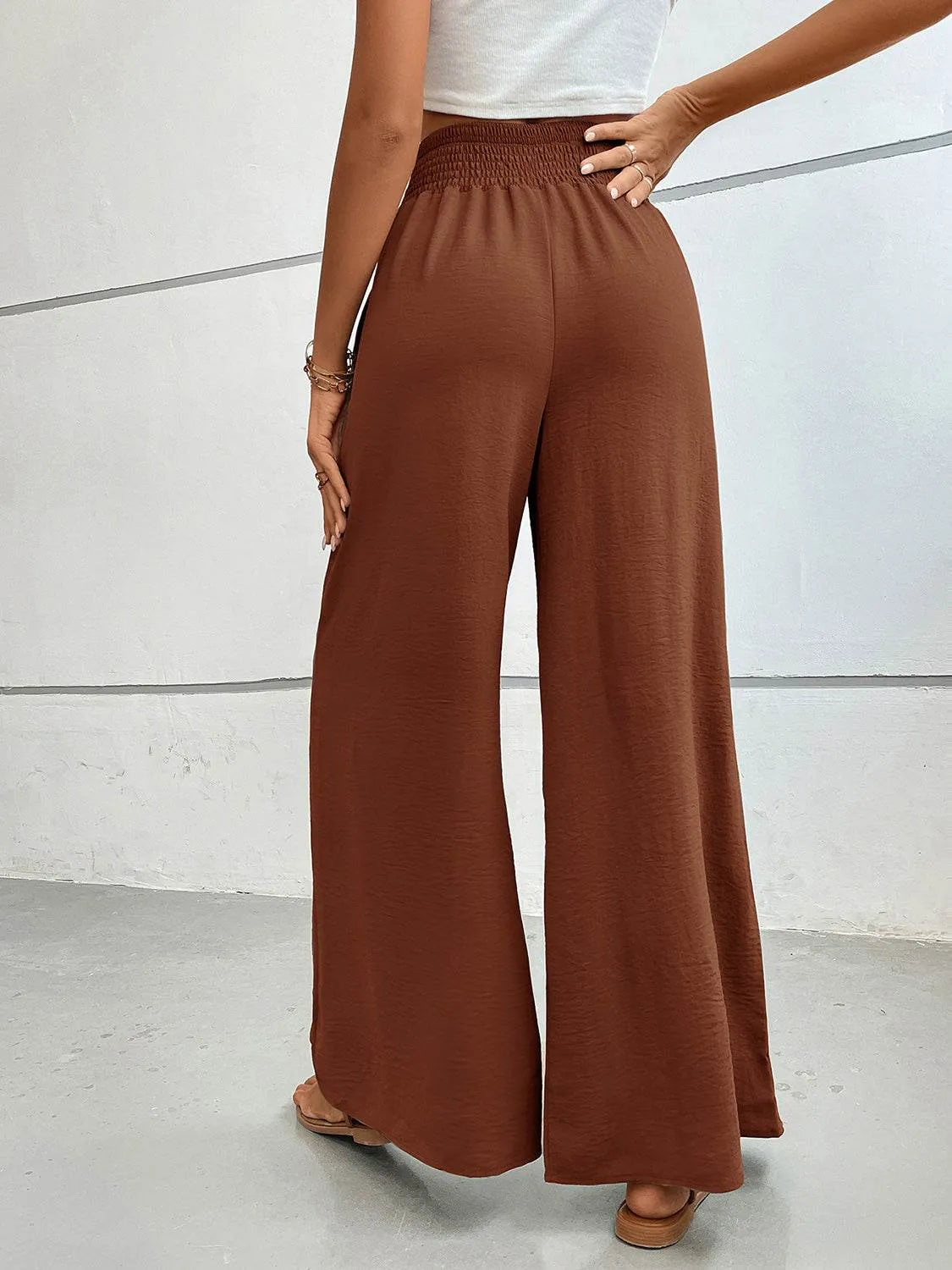 Perfee Wide Leg Pants with Pockets - Bona Fide Fashion