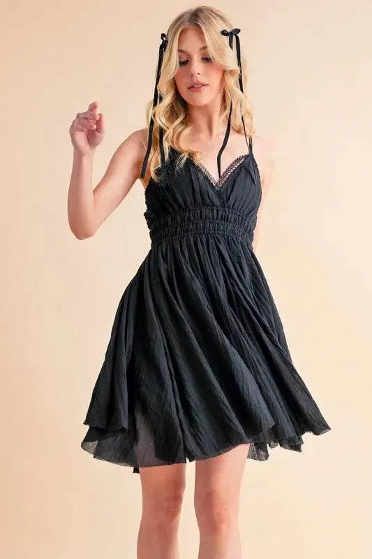 Aemi+Co Lace Detail Mini Cami Dress - Bona Fide Fashion
