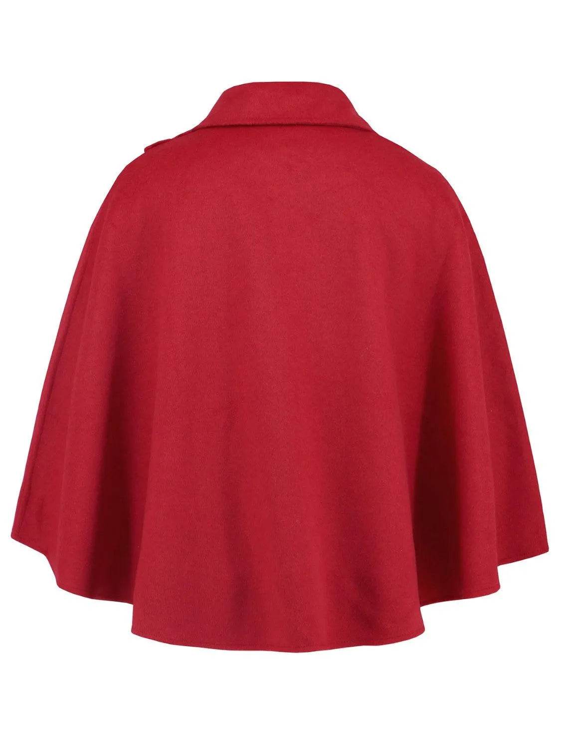 Collared Neck Cropped Cape - Bona Fide Fashion