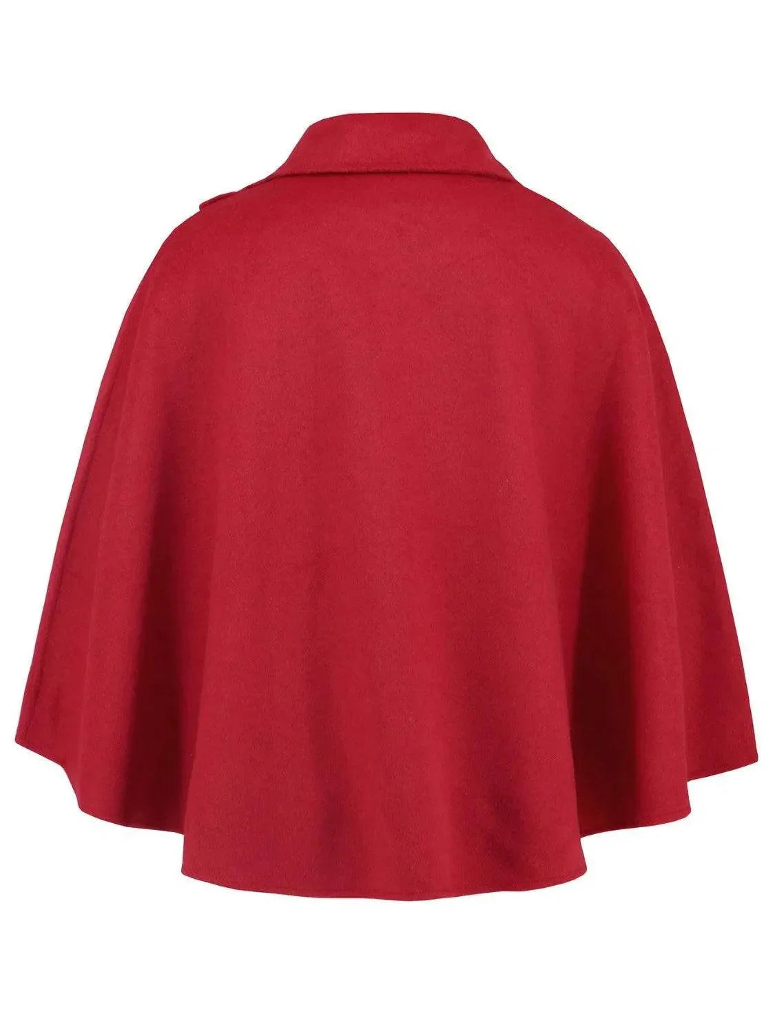 Collared Neck Cropped Cape - Bona Fide Fashion