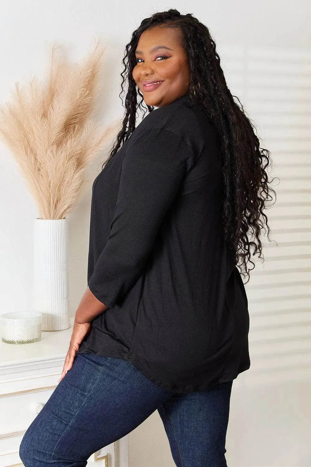 Culture Code Full Size Open Front Cardigan - Bona Fide Fashion