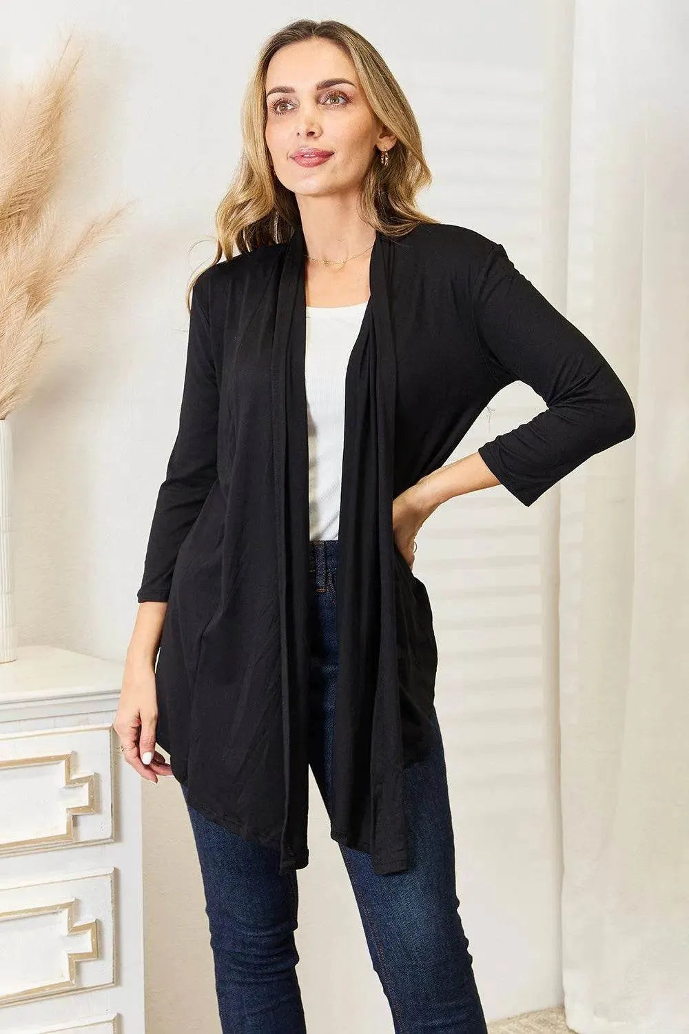 Culture Code Full Size Open Front Cardigan - Bona Fide Fashion