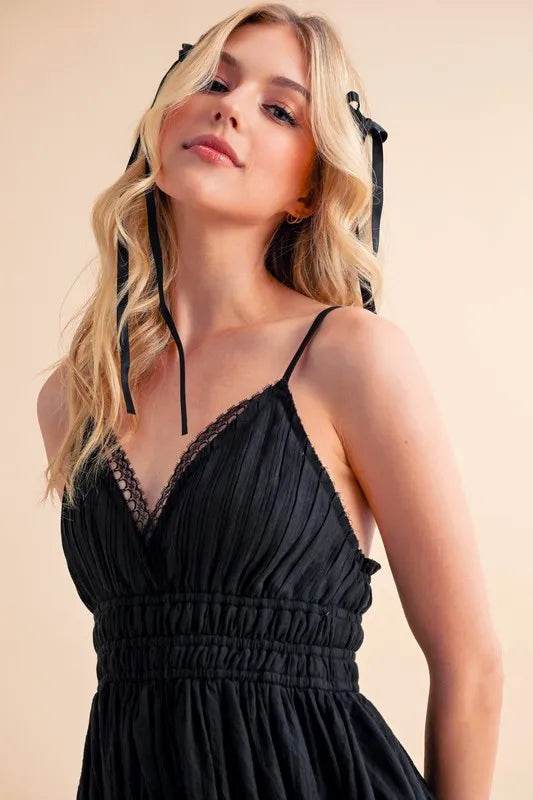 Aemi+Co Lace Detail Mini Cami Dress - Bona Fide Fashion