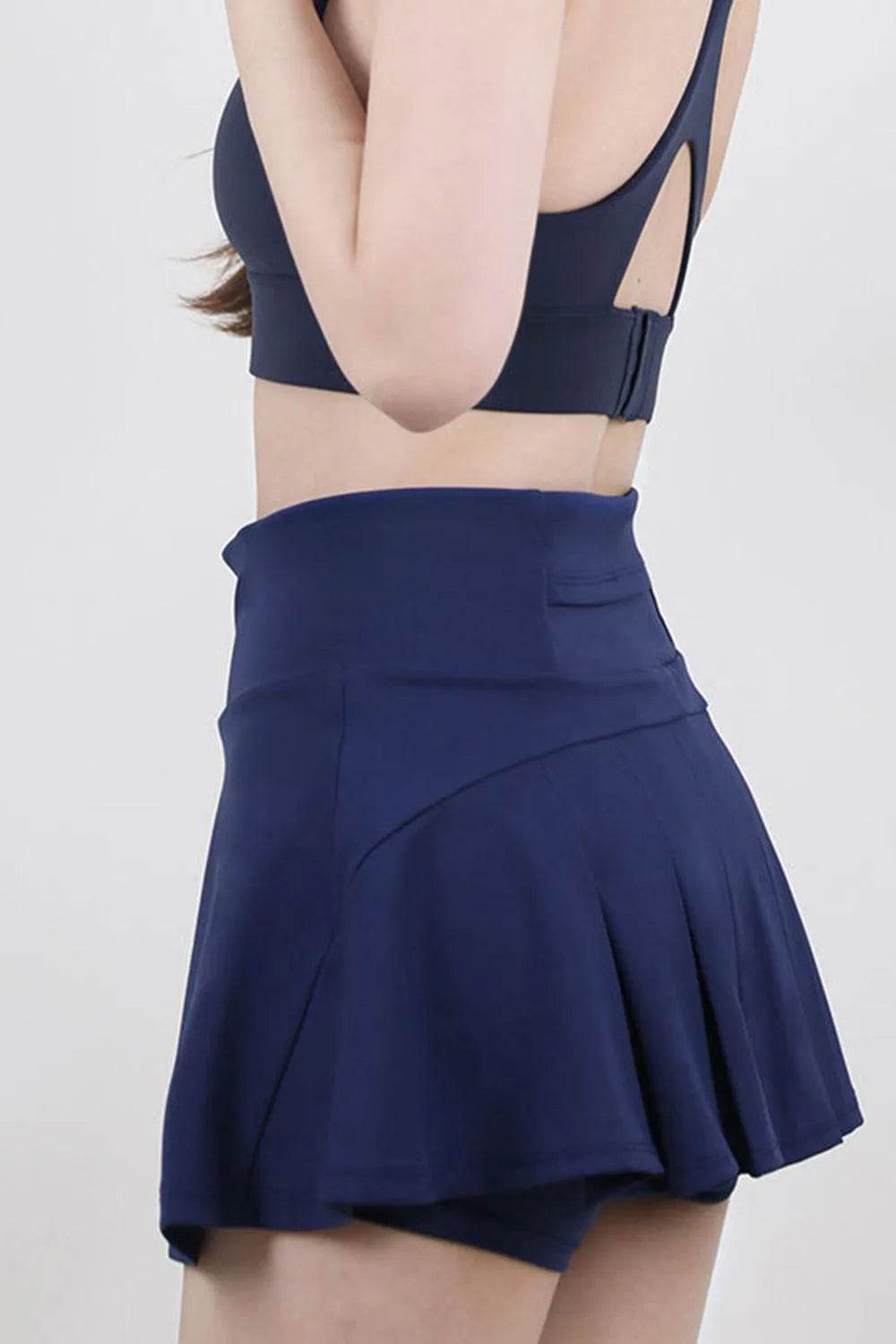 Bona Fide Fashion - High Waist Pleated Active Skirt - Women Fashion - Bona Fide Fashion