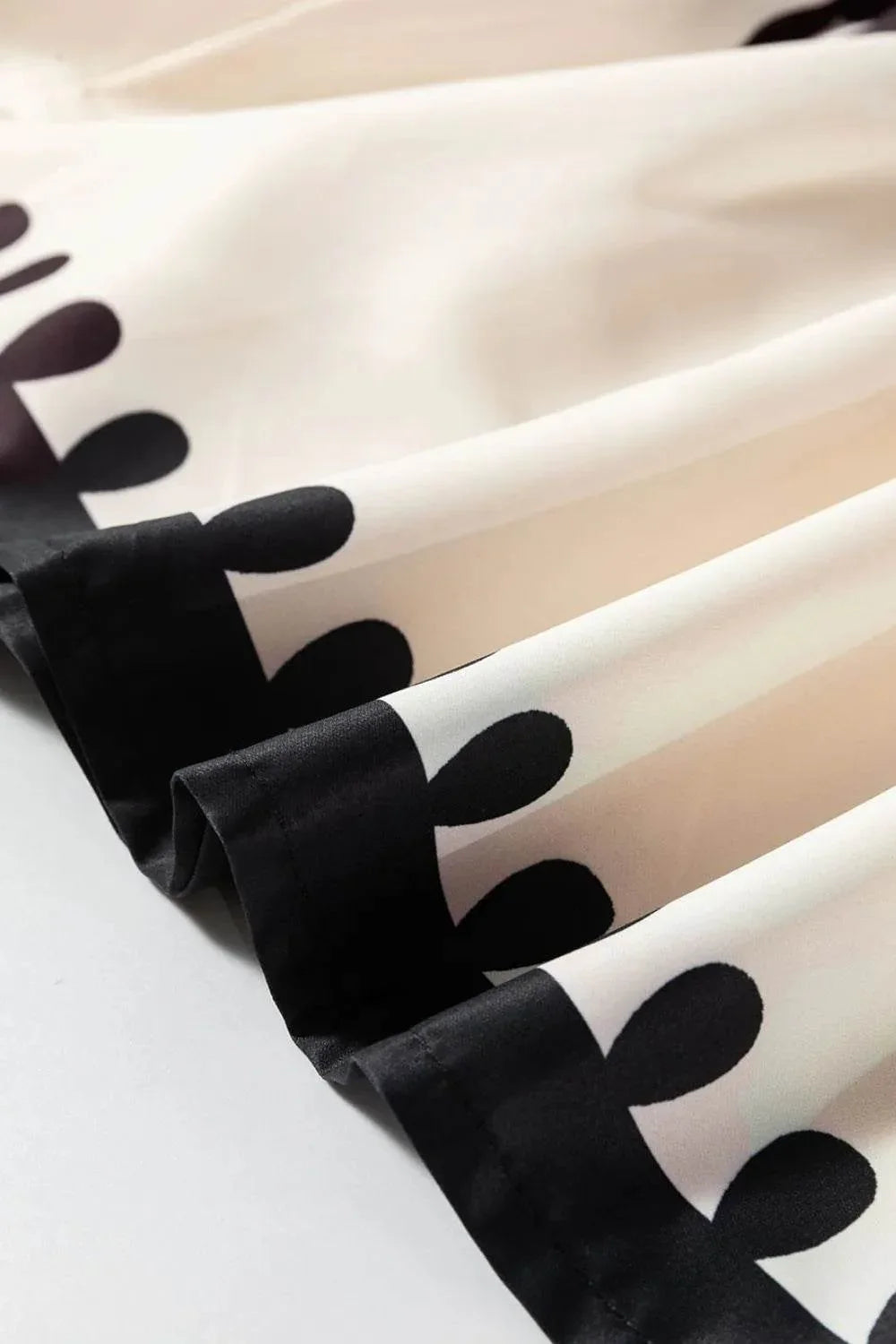 Printed V-Neck Short Sleeve Dress - Bona Fide Fashion