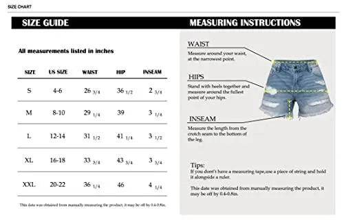 DGRPI Women's Ripped Denim Jean Shorts Mid Rise Summer Hot Raw Hem Casual Shorts - Bona Fide Fashion