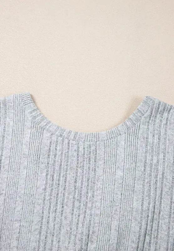 Crossover Backless Long Sleeve Knit Top - Bona Fide Fashion