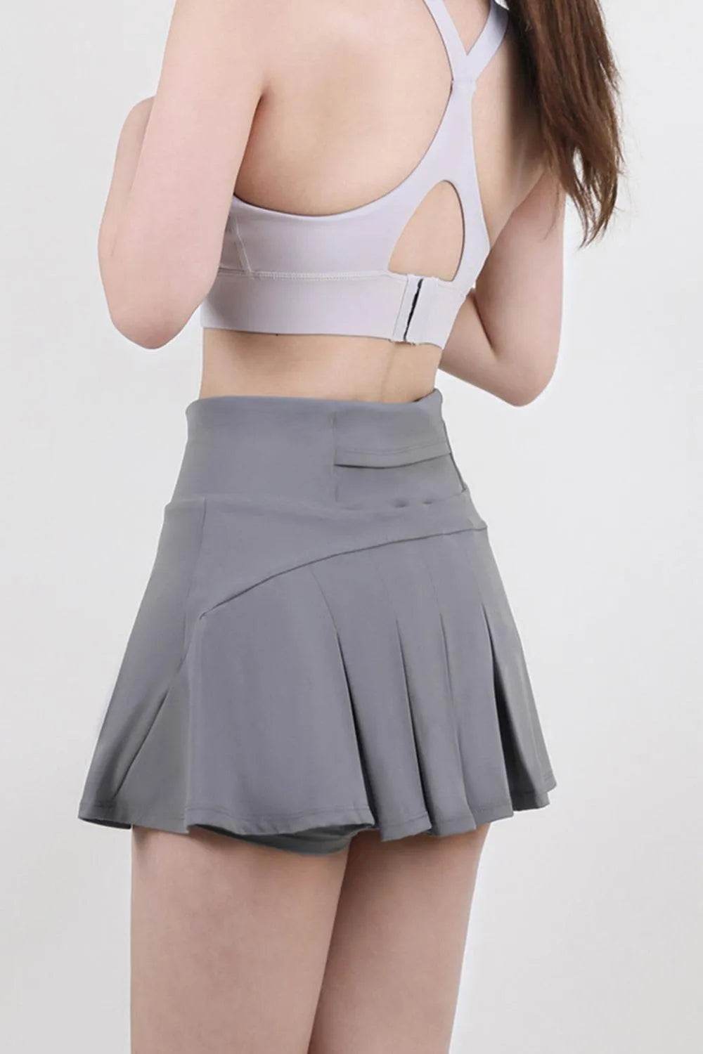 Bona Fide Fashion - High Waist Pleated Active Skirt - Women Fashion - Bona Fide Fashion