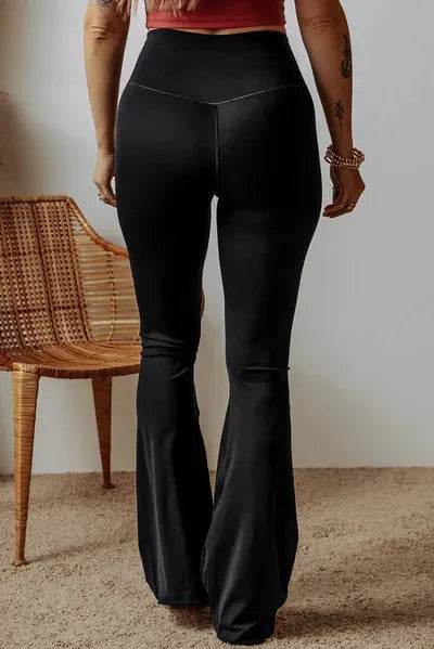 High Waist Bootcut Pants - Bona Fide Fashion