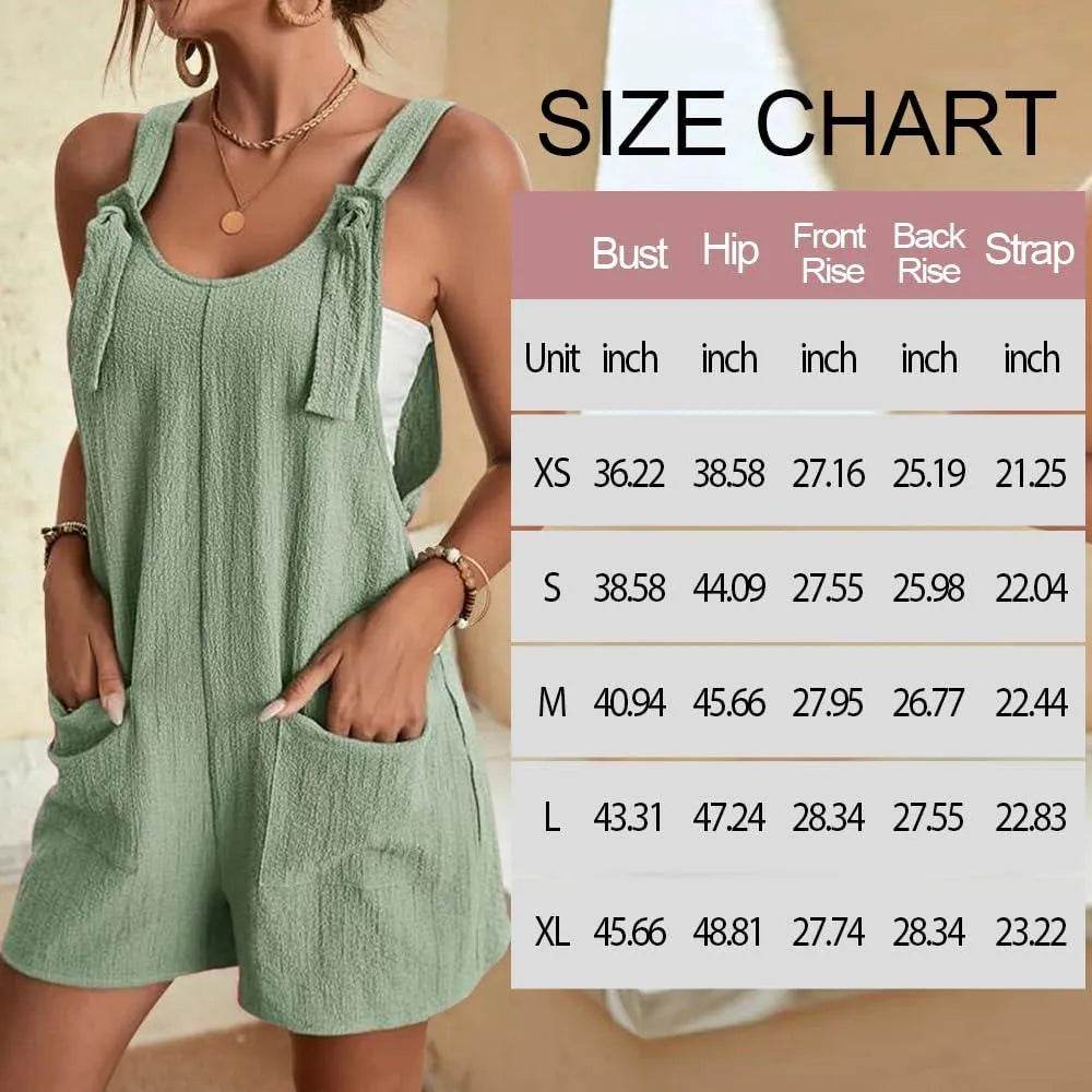 EGUGYDW Summer Rompers for Women Wide Leg Jumpsuit with Pockets Womens Jumpers and Rompers Casual Womens Rompers Army green XS - Bona Fide Fashion