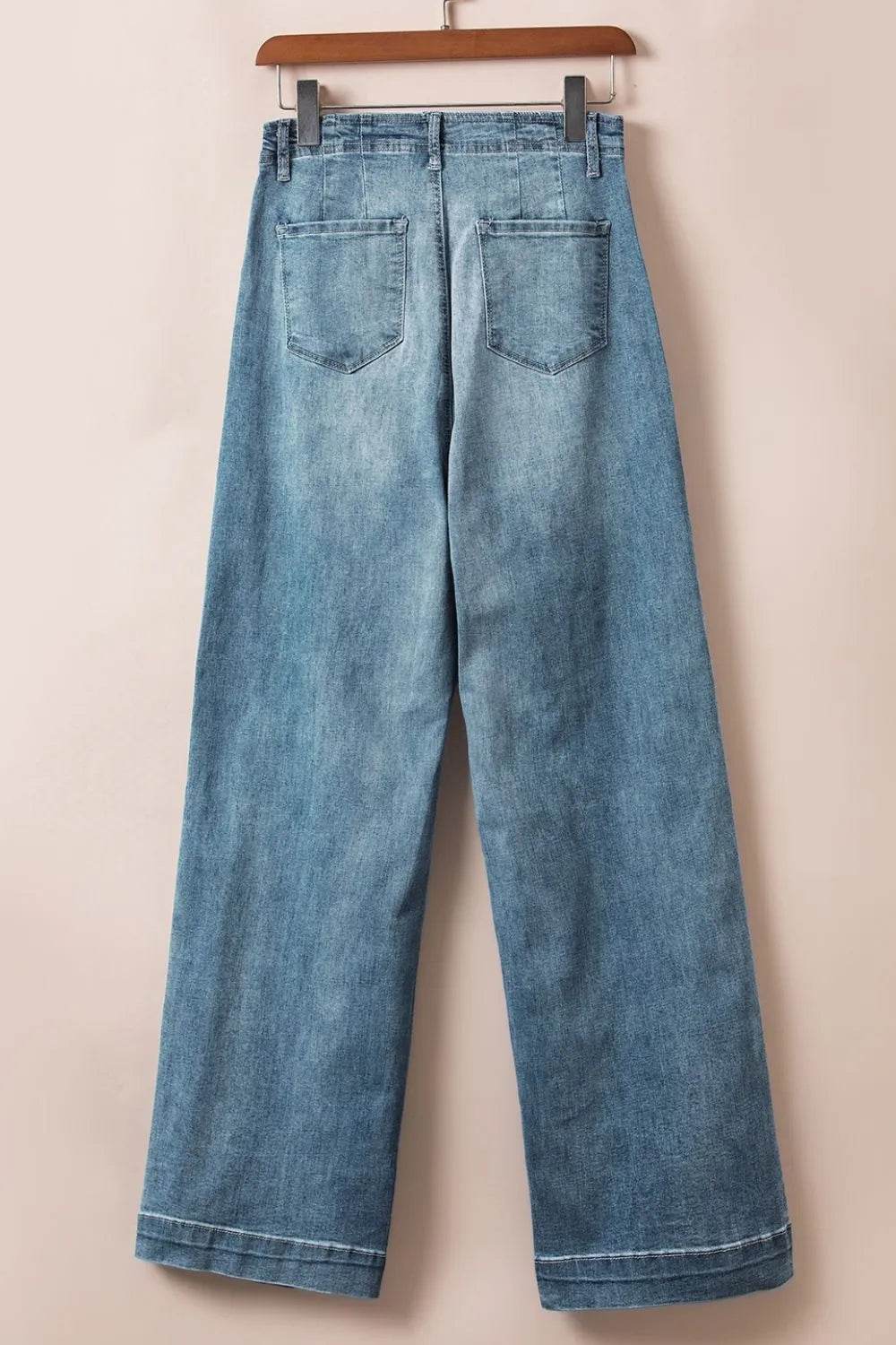 Button Fly High Waist Jeans - Bona Fide Fashion