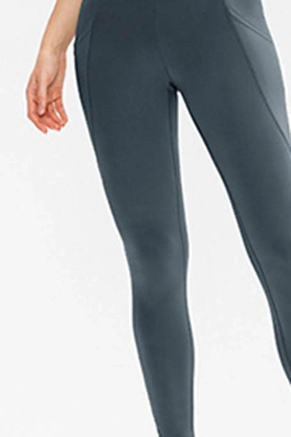 Slim Fit Long Active Leggings with Pockets - Bona Fide Fashion
