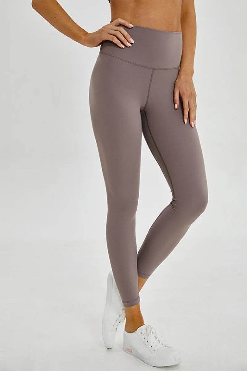 Millennia Wide Seamless Band Waist Sports Leggings - Bona Fide Fashion