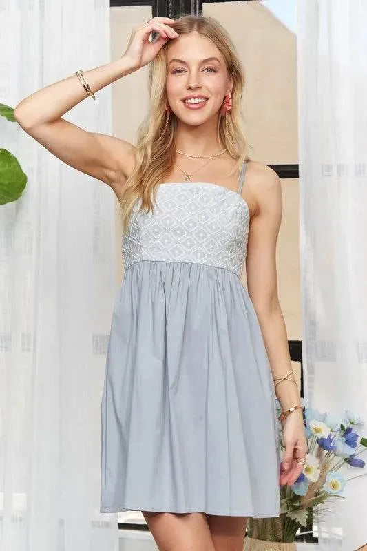 Adora Sleeveless Babydoll Dress – Lightweight Tiered Mini Dress for Summer - Bona Fide Fashion