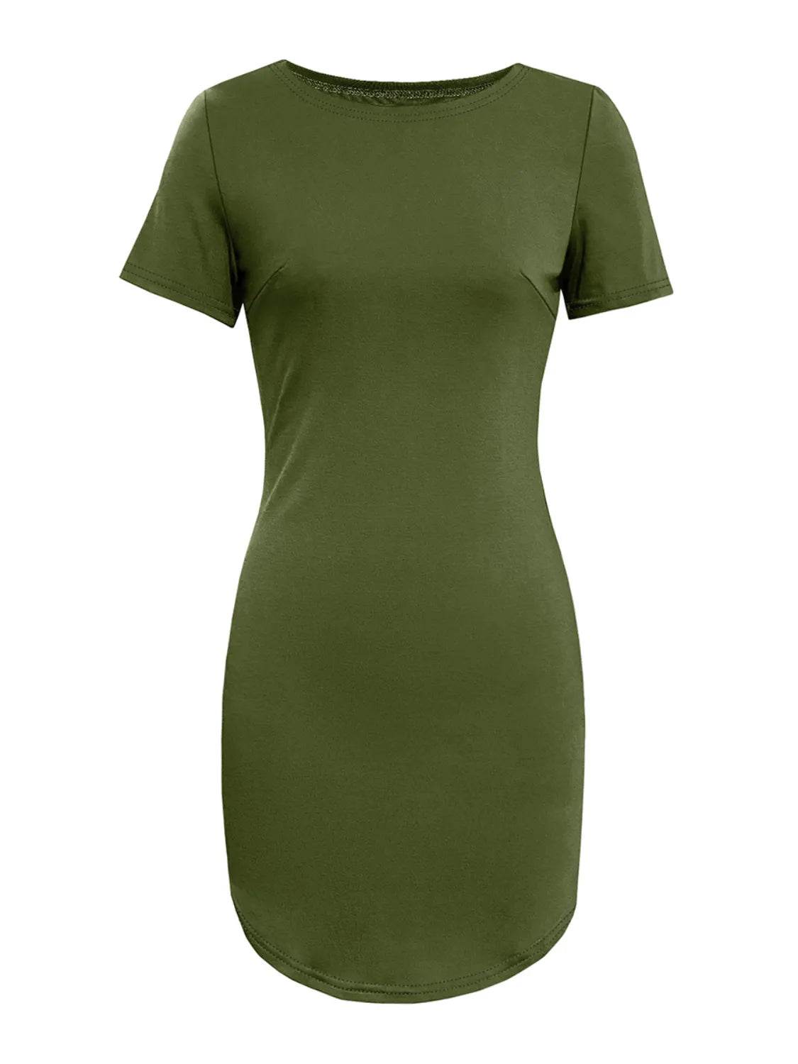 Round Neck Short Sleeve Mini Tee Dress – Casual, Cute & Comfy | Bona Fide Fashion - Bona Fide Fashion