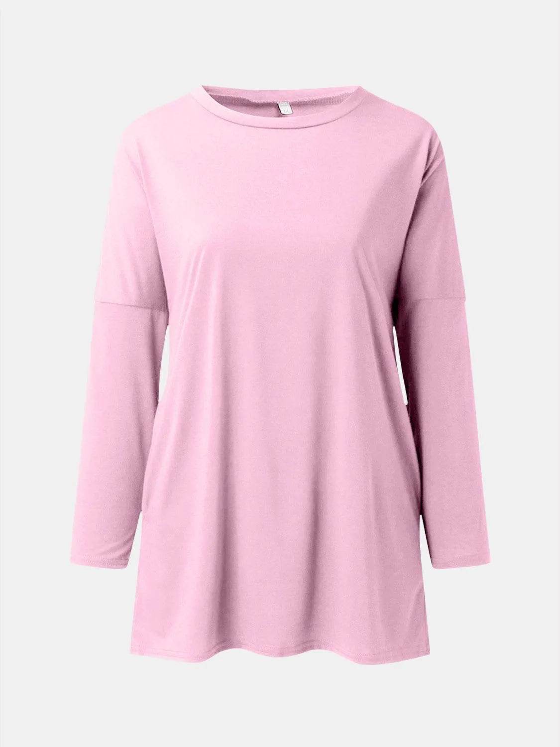 Full Size Round Neck Long Sleeve T-Shirt - Bona Fide Fashion