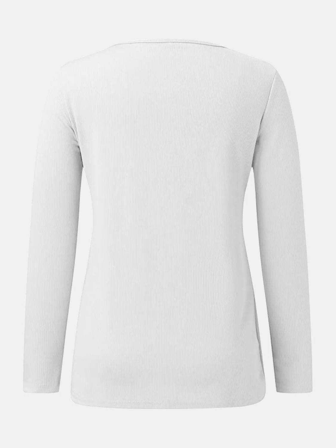 Full Size Scoop Neck Long Sleeve T-Shirt - Bona Fide Fashion