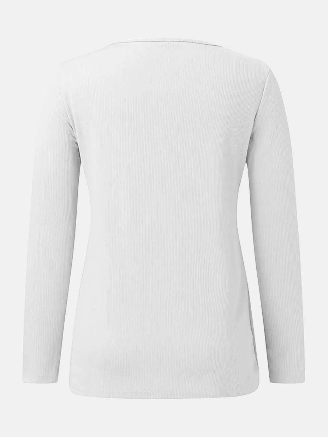 Full Size Scoop Neck Long Sleeve T-Shirt - Bona Fide Fashion