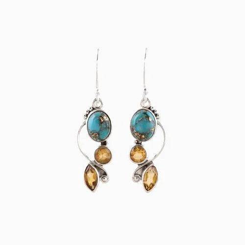 Geometric Alloy Dangle earrings - Bona Fide Fashion