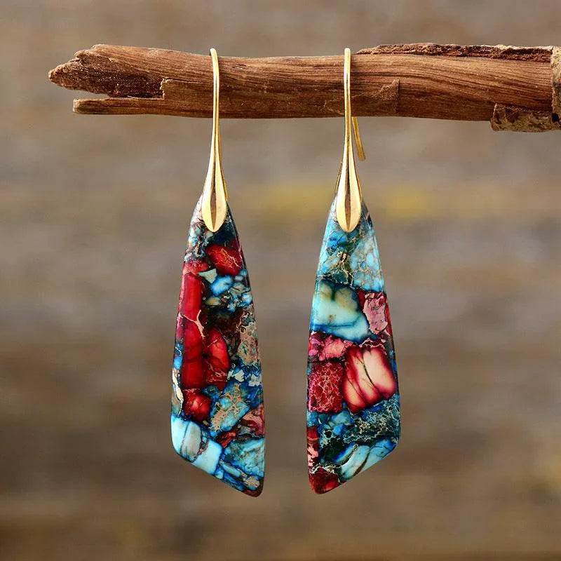 Geometrical Shape Dangle Earrings - Bona Fide Fashion