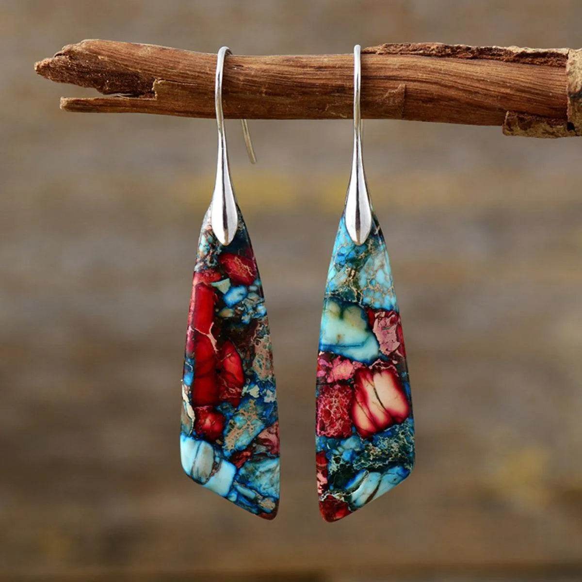 Geometrical Shape Dangle Earrings - Bona Fide Fashion