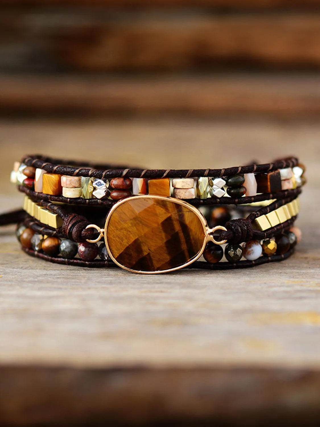 Geometrical Shape Triple-Layer Bracelet - Bona Fide Fashion