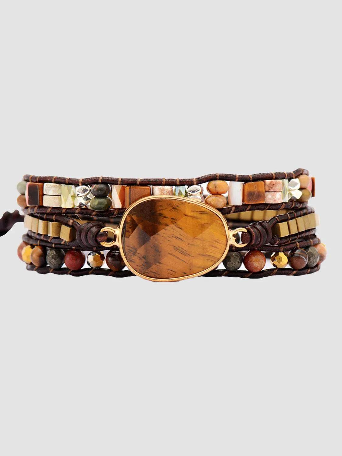 Geometrical Shape Triple-Layer Bracelet - Bona Fide Fashion
