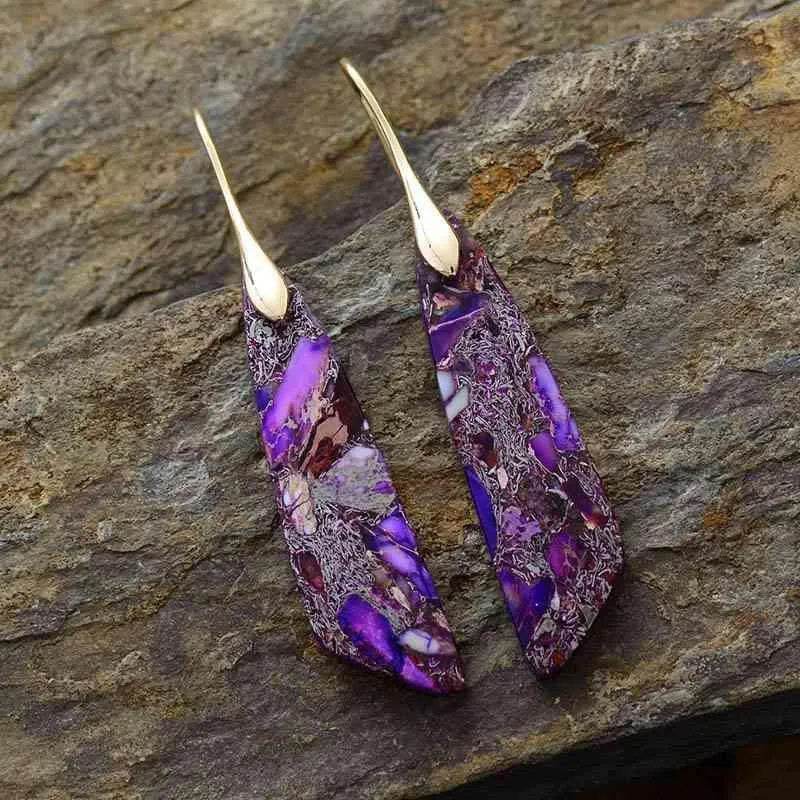 Gold-Plated Copper Dangle Earrings - Bona Fide Fashion