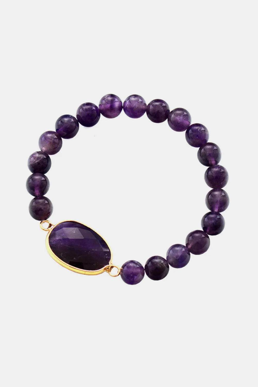 Handmade Amethyst Beaded Bracelet - Bona Fide Fashion