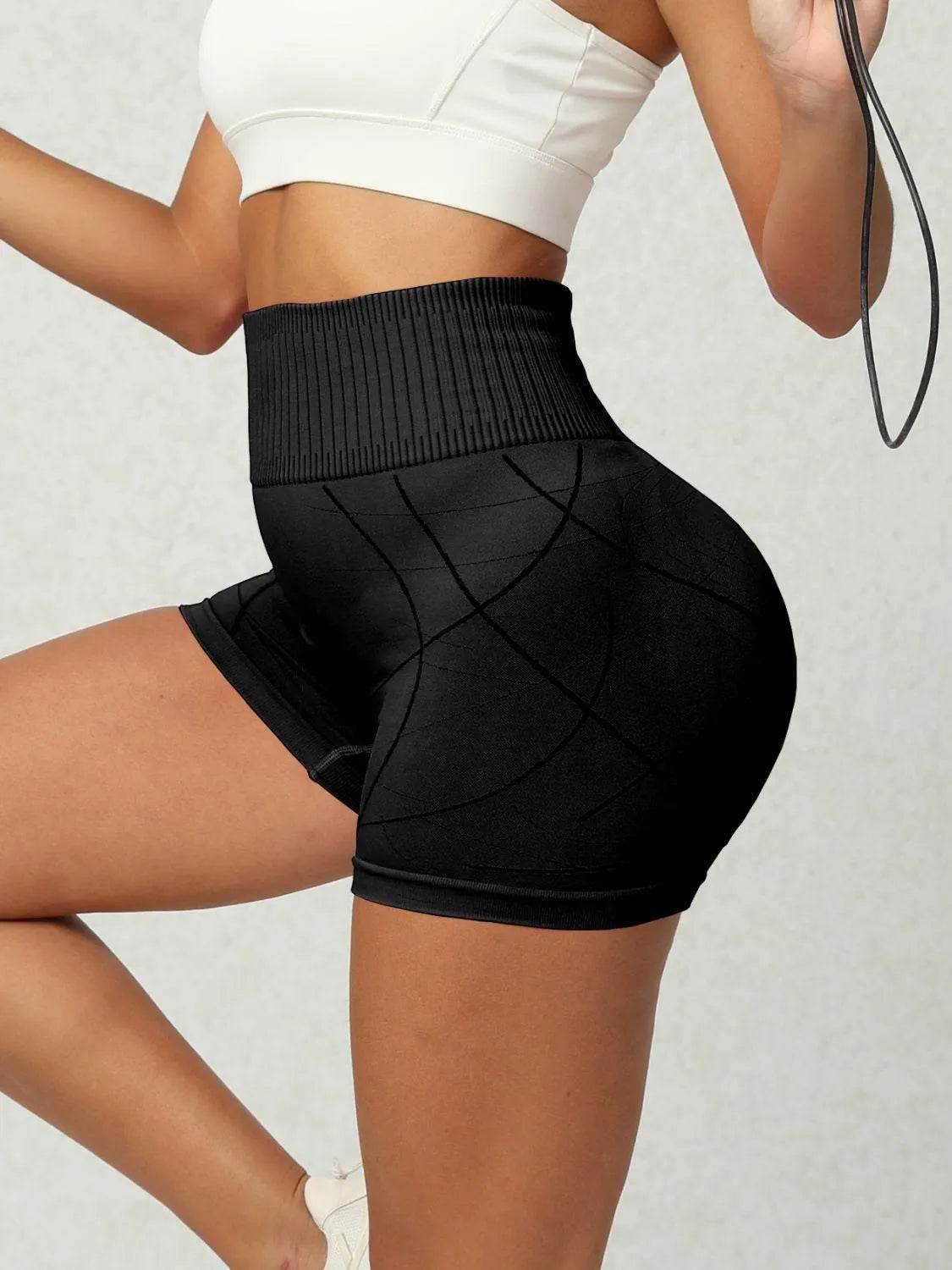 High Waist Active Shorts - Bona Fide Fashion