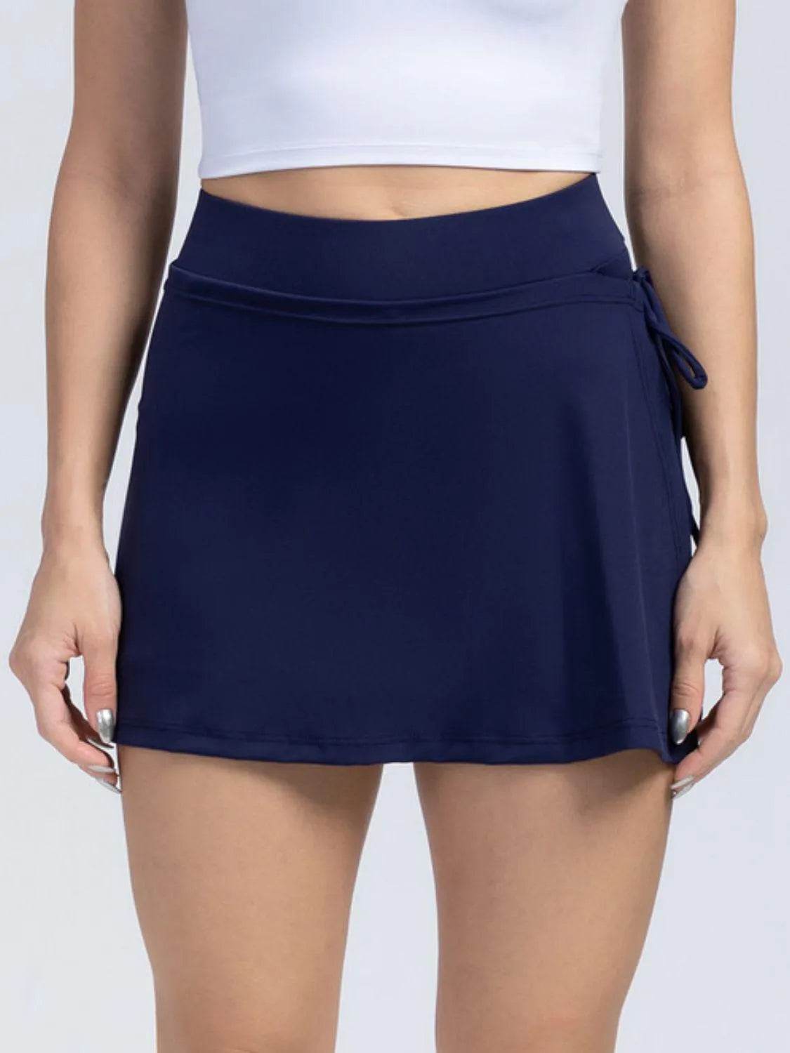 High Waist Active Skort with Pockets - Bona Fide Fashion