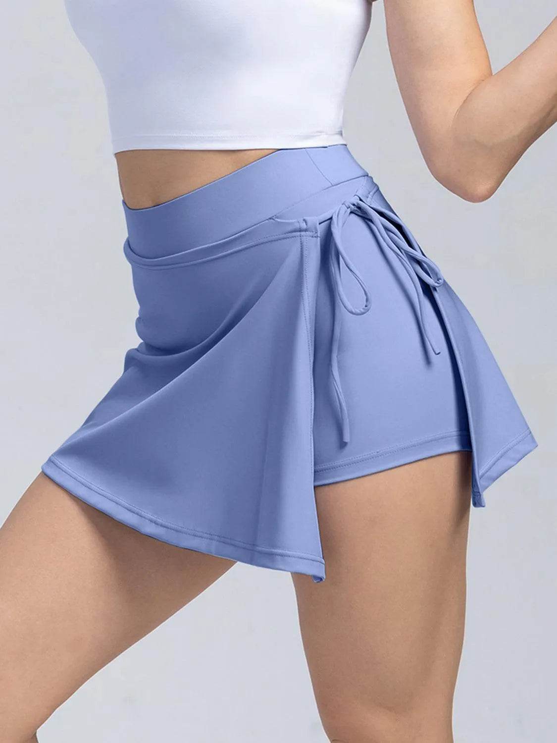 High Waist Active Skort with Pockets - Bona Fide Fashion