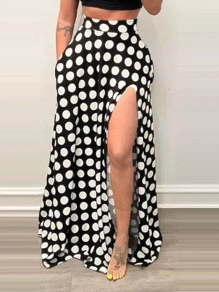 High-waisted Print Polka Dot Skirt HW5MHEE8LX - Bona Fide Fashion