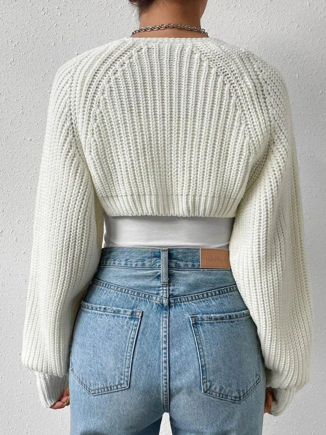 Honey Open Front Long Sleeve Cropped Cardigan - Bona Fide Fashion