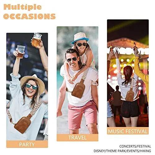 INICAT Fanny Packs for Women, Belt Bag Fashion Waist Packs Small Sling Bag with Adjustable Strap for Travel Hiking Outdoor - Bona Fide Fashion