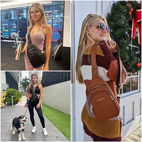 INICAT Small Crossbody Sling Bag Faux Leather Fanny Pack Purses for Women(Style 3-White) - Bona Fide Fashion