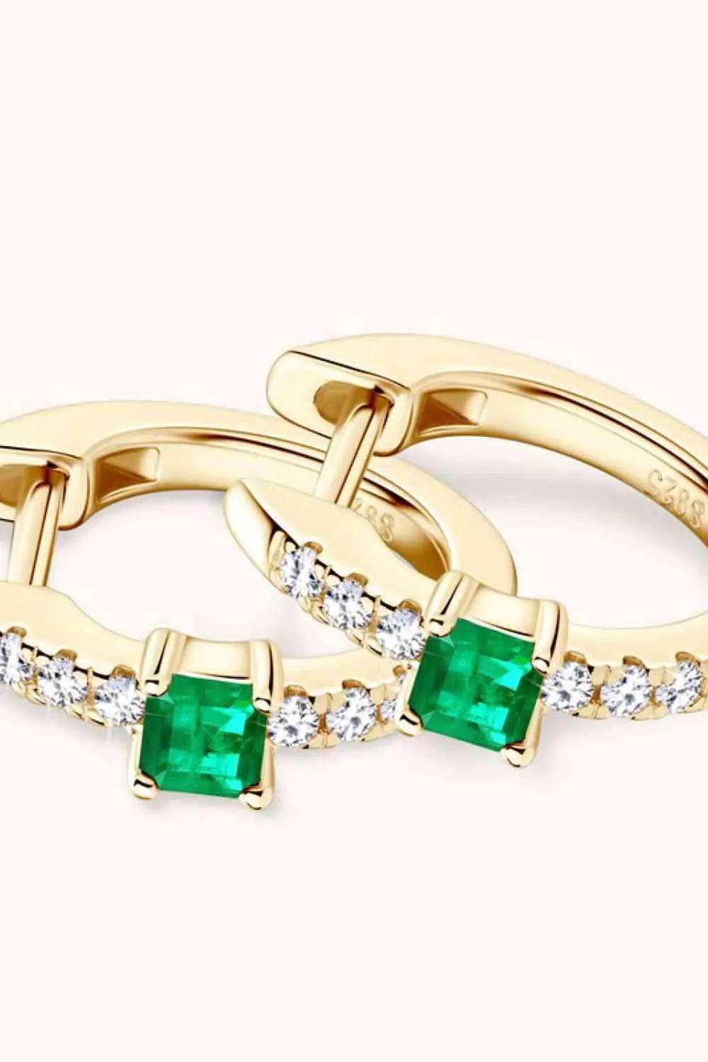 Lab-Grown Emerald Earrings - Bona Fide Fashion