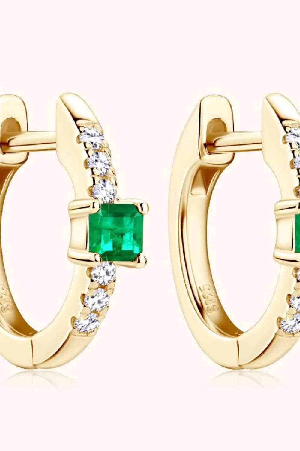 Lab-Grown Emerald Earrings - Bona Fide Fashion