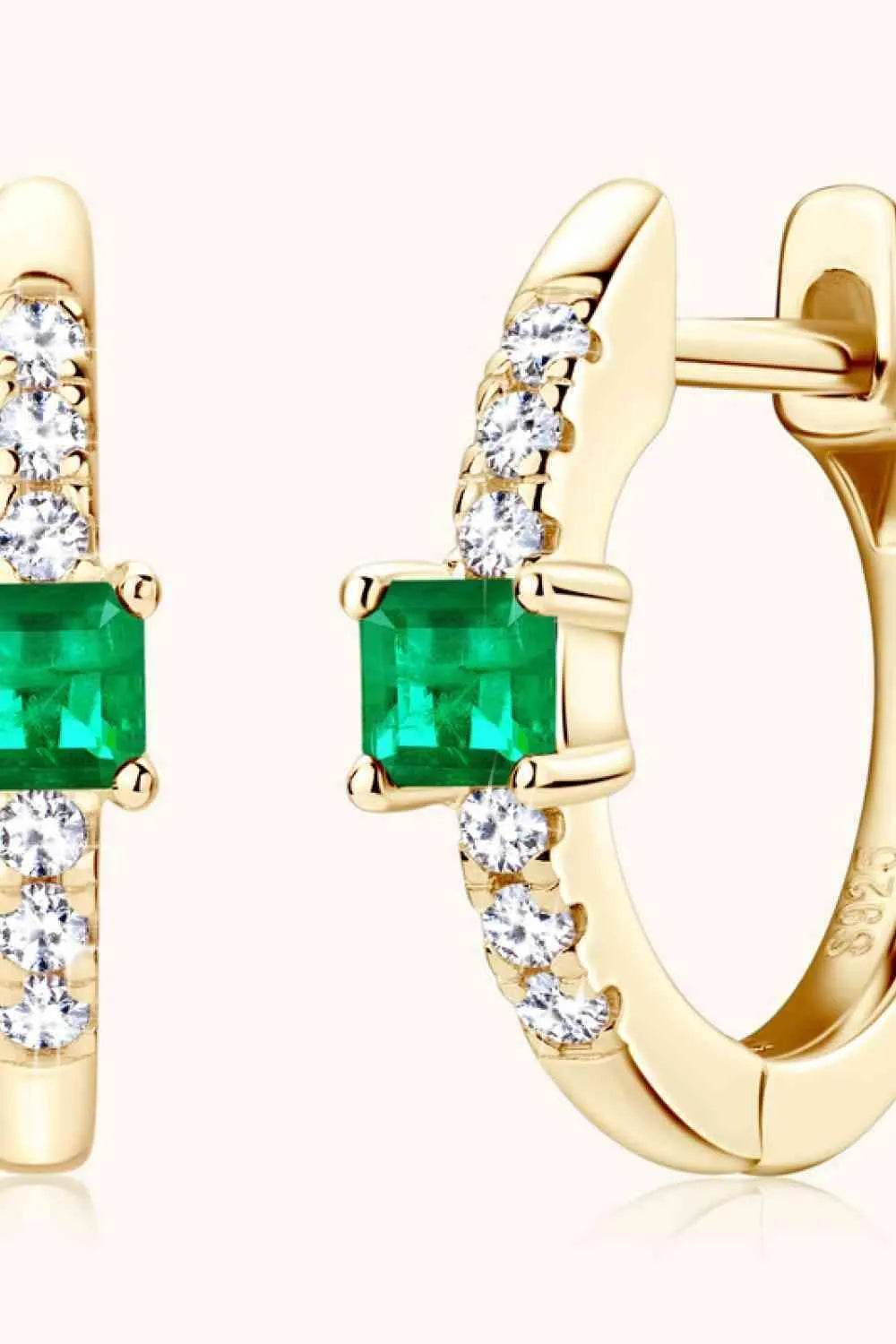 Lab-Grown Emerald Earrings - Bona Fide Fashion