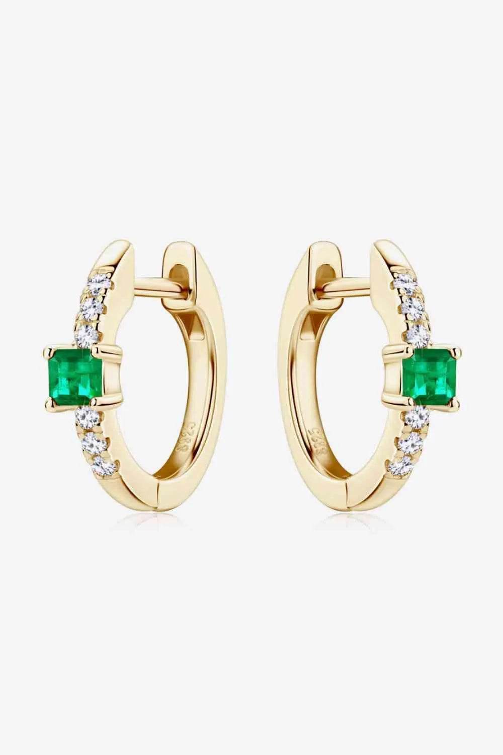 Lab-Grown Emerald Earrings - Bona Fide Fashion