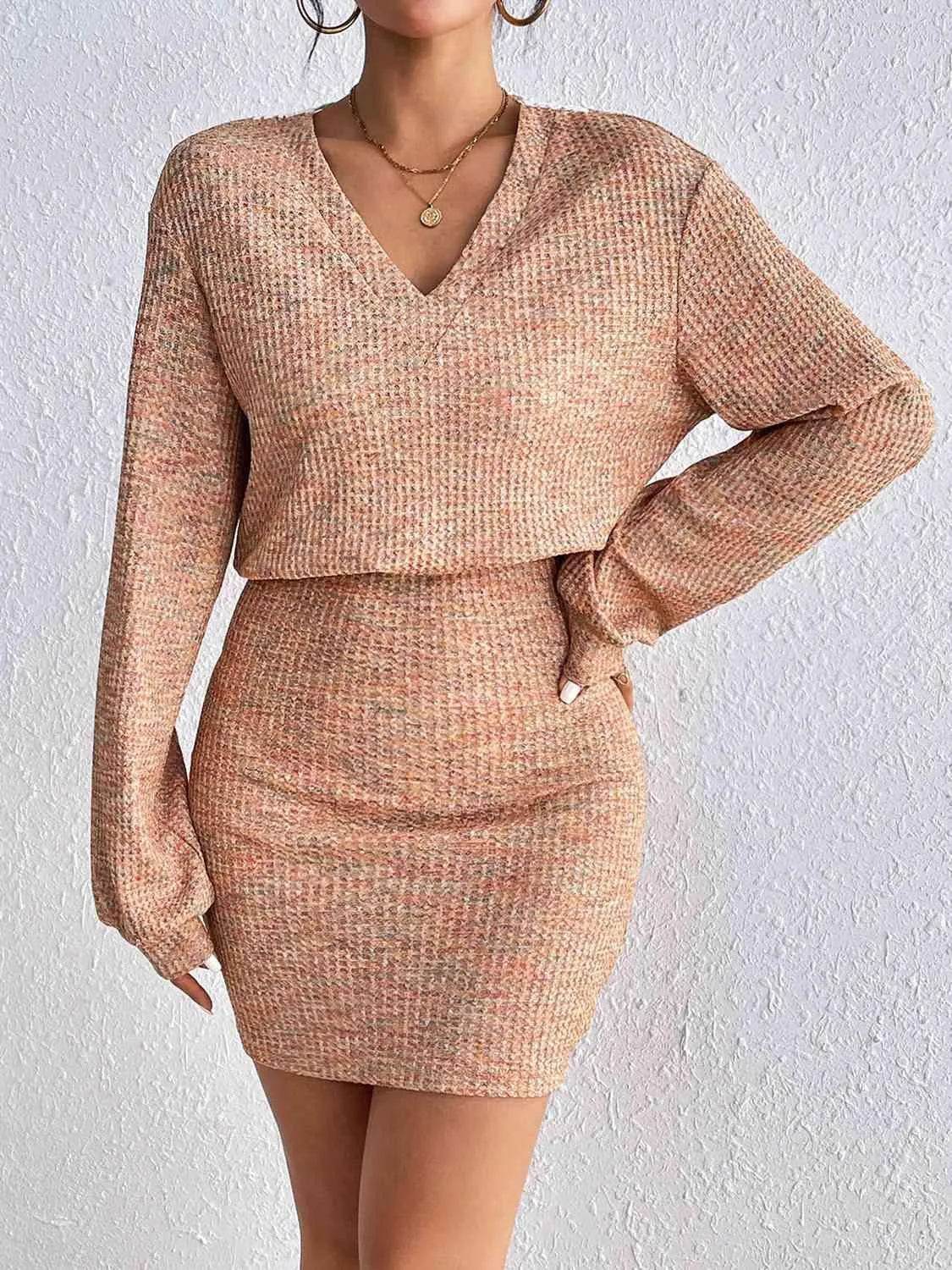 Lace Detail V-Neck Mini Dress - Bona Fide Fashion