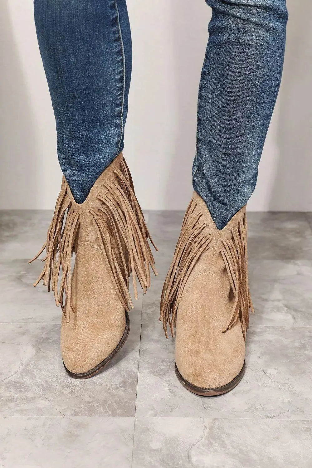 Legend Women's Fringe Cowboy Western Ankle Boots - Bona Fide Fashion